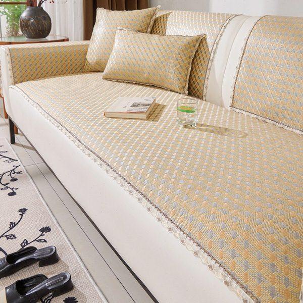 夏季藤席沙发垫皮沙发专用凉席通用盖布轻奢2025新款夏日套罩,居家布艺,沙发垫,淘宝优惠券,粉丝福利购,淘宝优惠卷