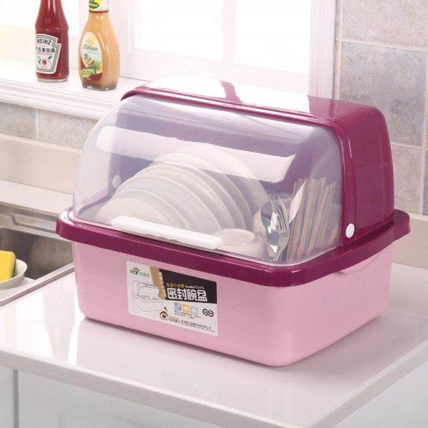 放碗柜塑料家用厨房沥水碗架装餐具碗筷碗碟架收纳盒带盖箱置物架,家装主材,置物架,淘宝优惠券,粉丝福利购,淘宝优惠卷