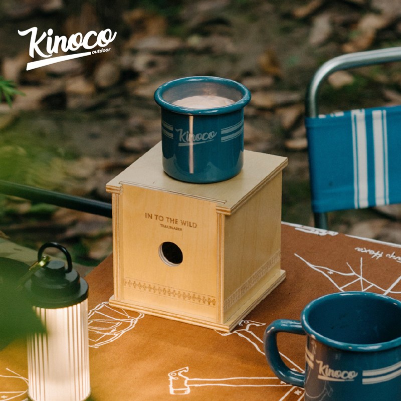 Kinoco旷野味l道搪瓷杯室内持久扩香香薰蜡烛香氛木质香调礼物摆