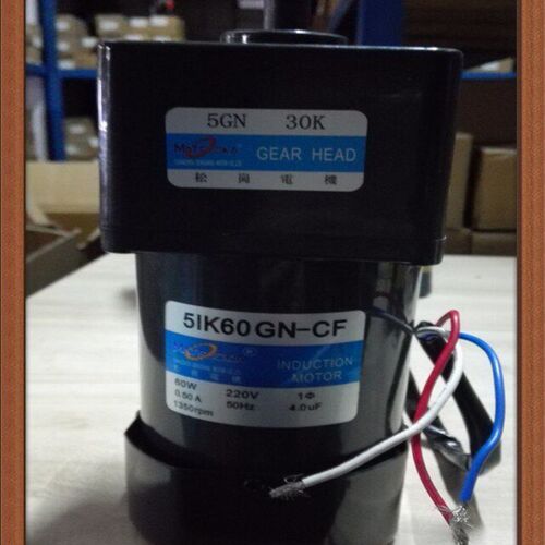 松岗电机 60W定速电机 5IK60GN-CF 1:30 轴径12mm 220V 1350转