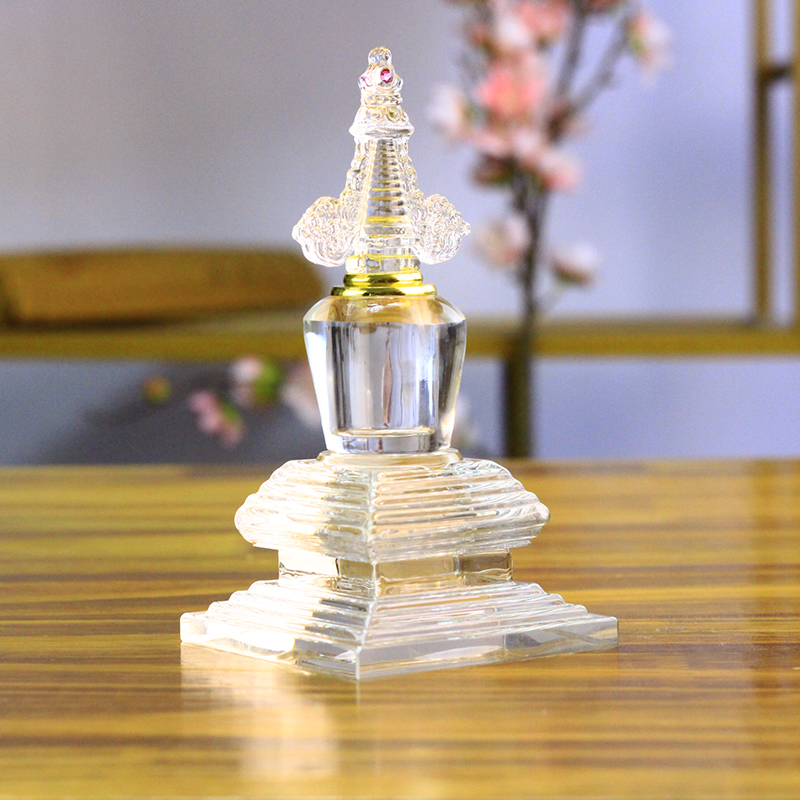 舍利塔水晶摆g件楞严咒宝箧印陀罗尼经咒塔菩提塔装藏舍利子五轮