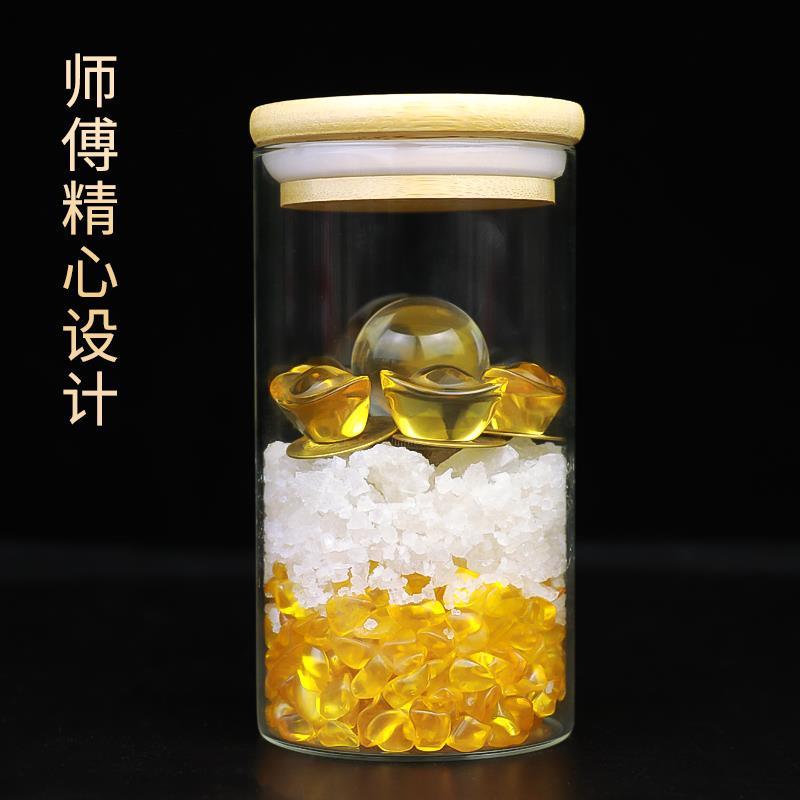 安忍水瓶子床头朝西安人水摆件厕所西北角卫生间玻U璃瓶水晶安仁