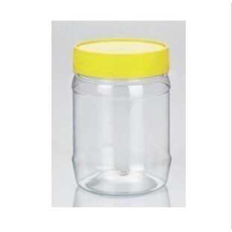 加厚 一斤装蜂蜜瓶 50s0g蜂蜜瓶 塑料瓶 有内盖 圆形 黄色盖子