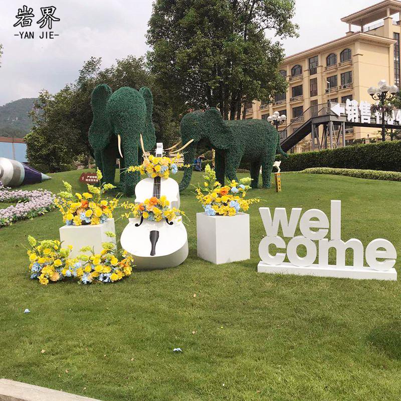 网红打卡户外景h观花园庭院造景雕塑摆件金属大提琴简约居家装饰