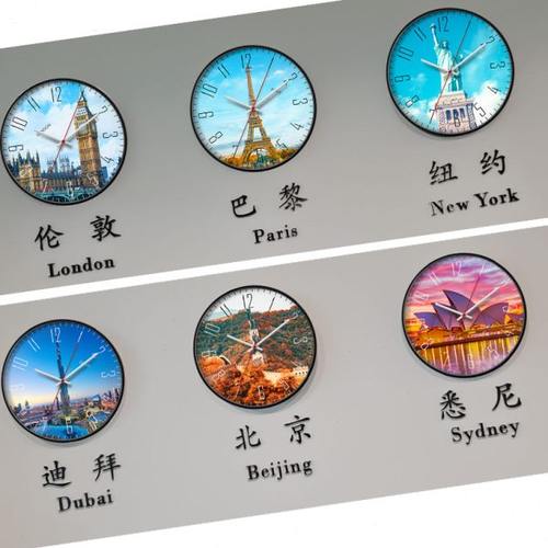 酒店宾馆旅社民宿前台钟表挂钟客厅家用时尚创意北欧大塘时钟静音