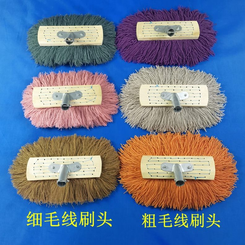 毛线大头通用刷头车车洗车拖把汽车软毛换清洁替专用牛奶丝木头擦