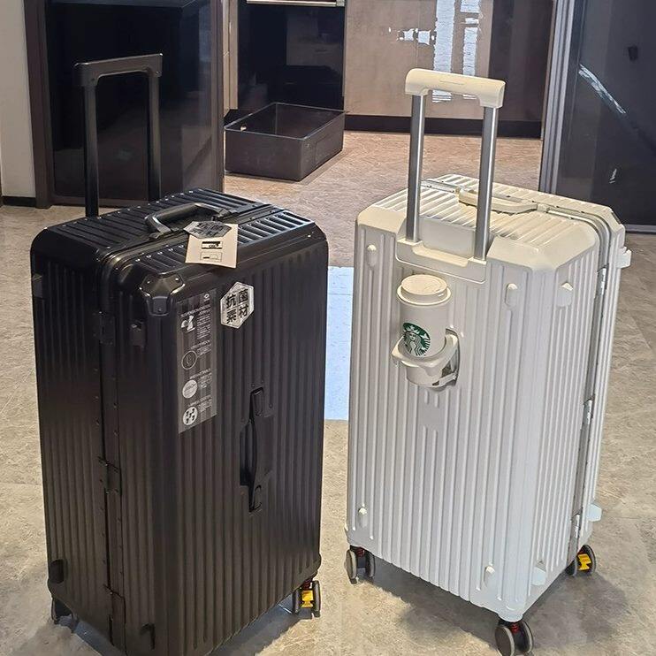 多功能拉杆箱新款软皮28寸行李箱子旅行箱铝框箱万向轮男女大容量