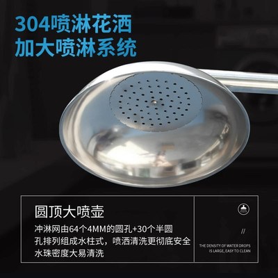 。加厚304不锈钢复合式洗眼器工业用验厂立式冲淋紧急喷淋洗眼器