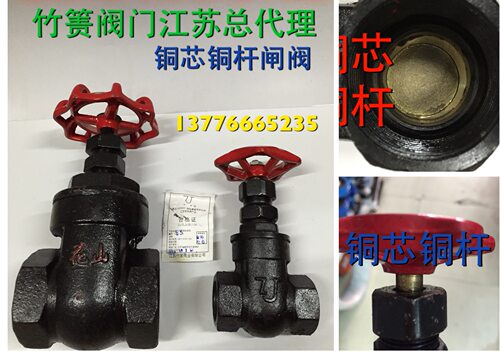 江苏花山闸阀DN25丝口闸阀 DN40铜芯铜杆阀 DN50铸铁闸阀 大体