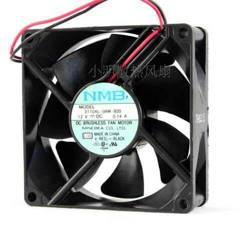 原装正品NMB 3110KL-04W-B20 8025 12V 0.14A 2线双滚珠散热风扇