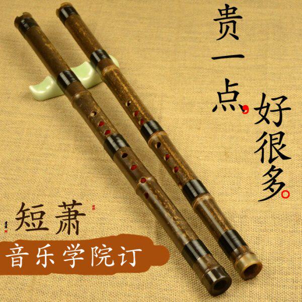 [听雨]8八孔F G调短箫专业演奏短萧紫竹洞箫精制一节竹箫乐器初学