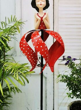 花园装饰摆件大阳台布置风车庭院天造景旋转景观铁艺户外露网红