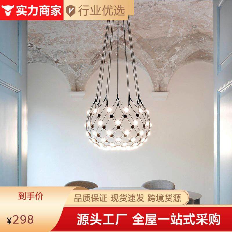 意大利别墅客厅吊灯挑空设计师软装灯具复式楼现代简约卧室餐厅灯