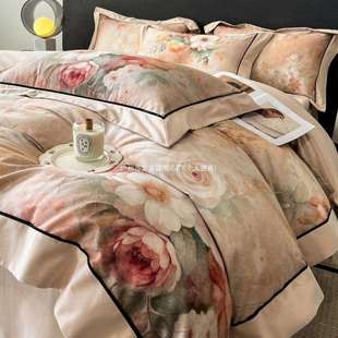 202轻奢秋冬磨毛生态被套风支床笠四件套加厚新款 纯棉A类4020