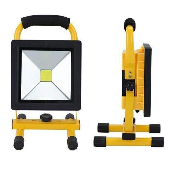 led充电投光灯10W20W移动照明投射应急道路照明泛光灯野营探照灯