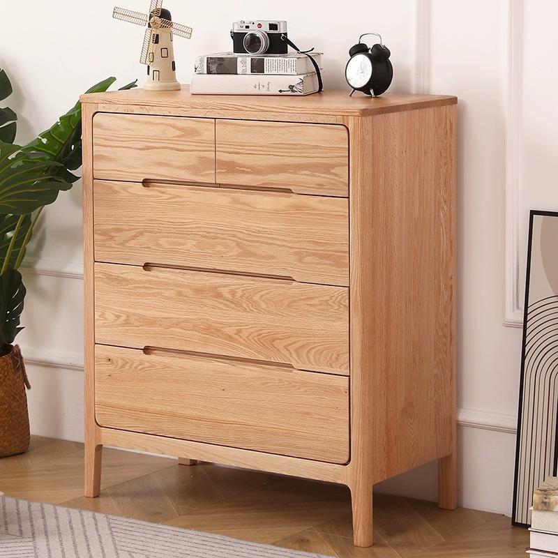 实木橡木五斗柜北欧五斗橱卧室小户型现代简约家具