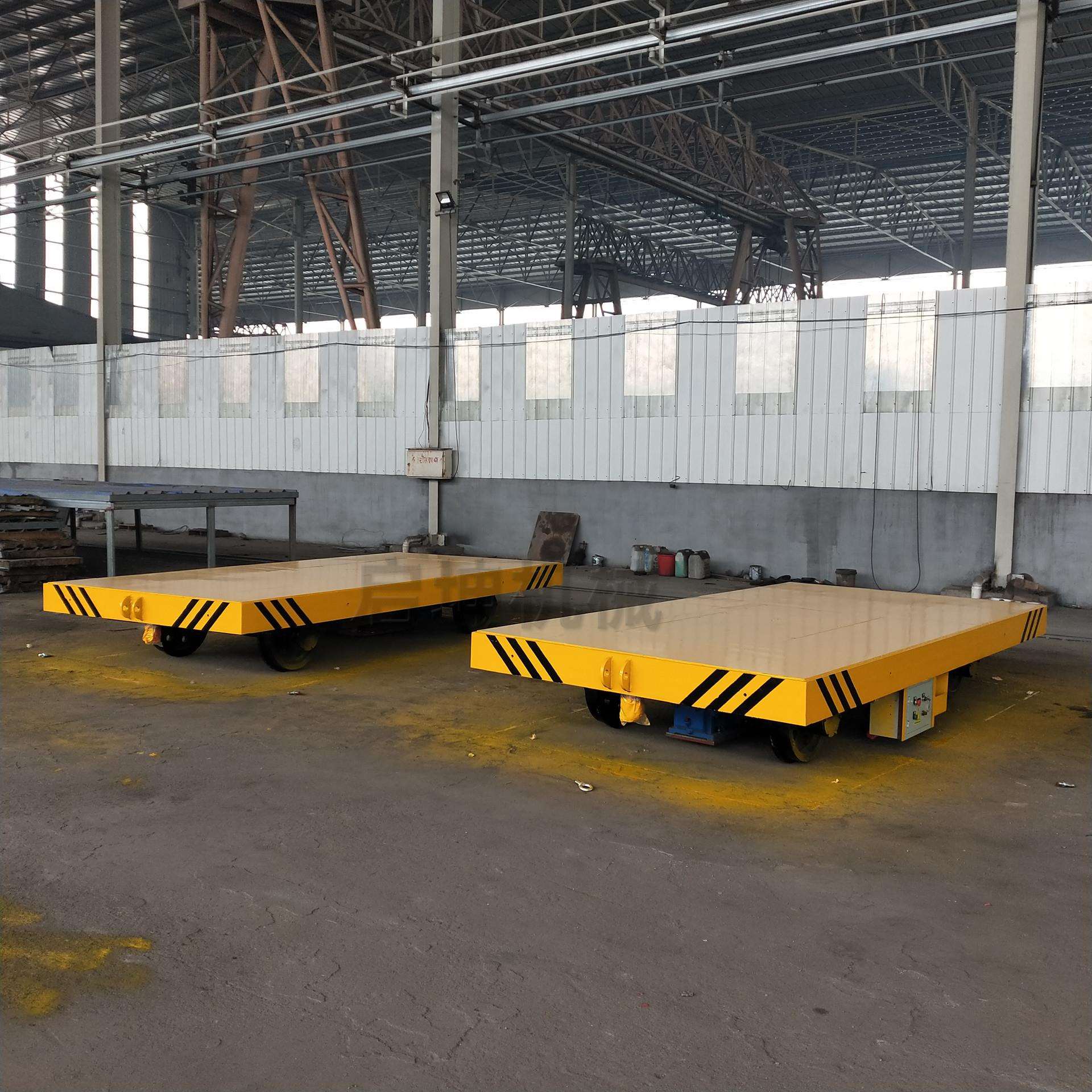 工业轨道搬运托盘车工具车 蓄电池地平车转台电动平板运输车