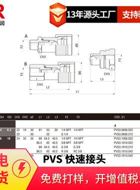 供应意大利DNP PVS (700KG系列) 快速接头