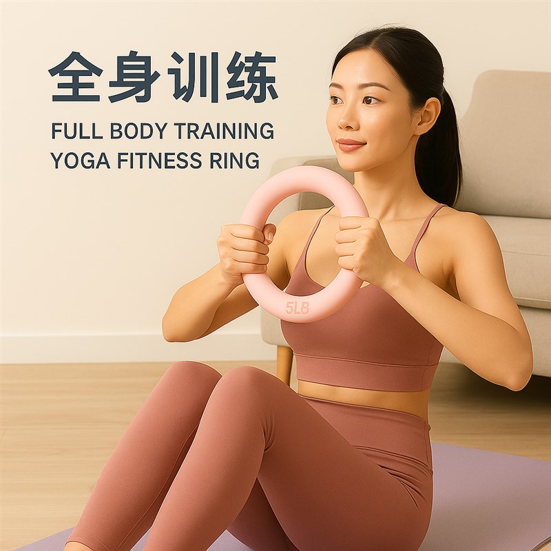 环形铃哑铃壶铃战绳女士居家塑形多功能软硅胶瑜伽负重圆环形哑铃