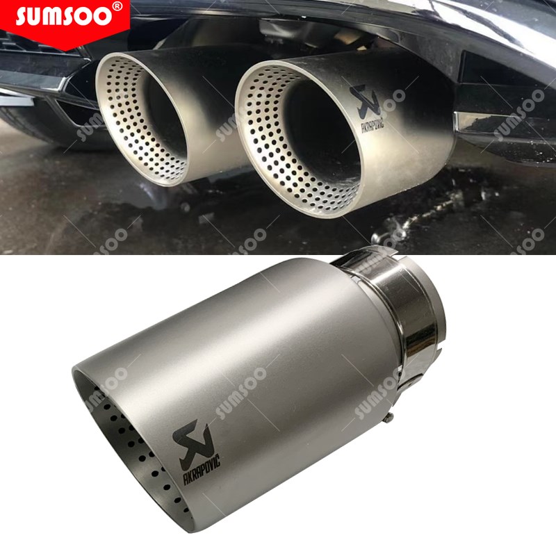 新款磨砂通用汽车尾喉改装排t气管高尔夫6 7 GTI R20 不锈钢尾嘴