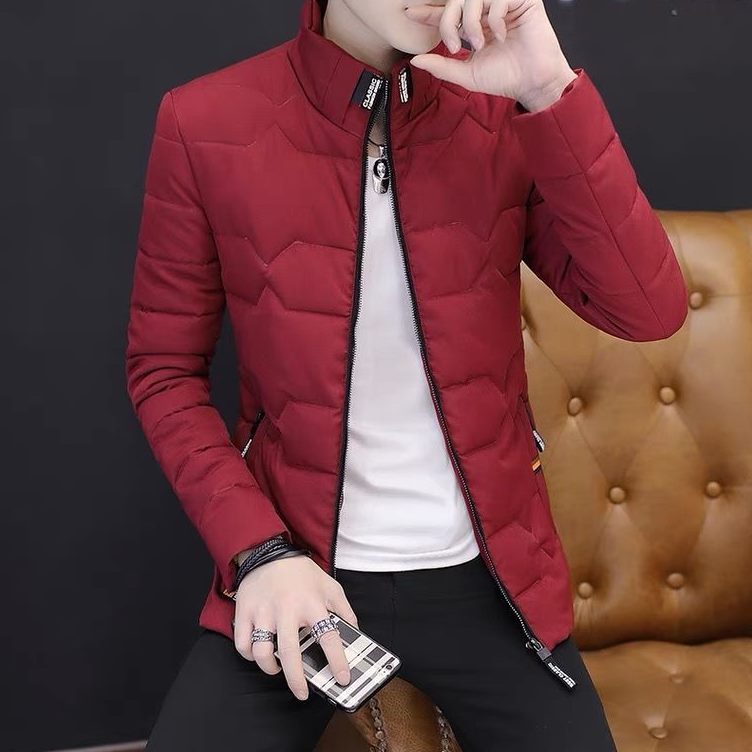 保暖男士棉衣棉服XS小码小个子青年修身矮立领160冬季版瘦016短款