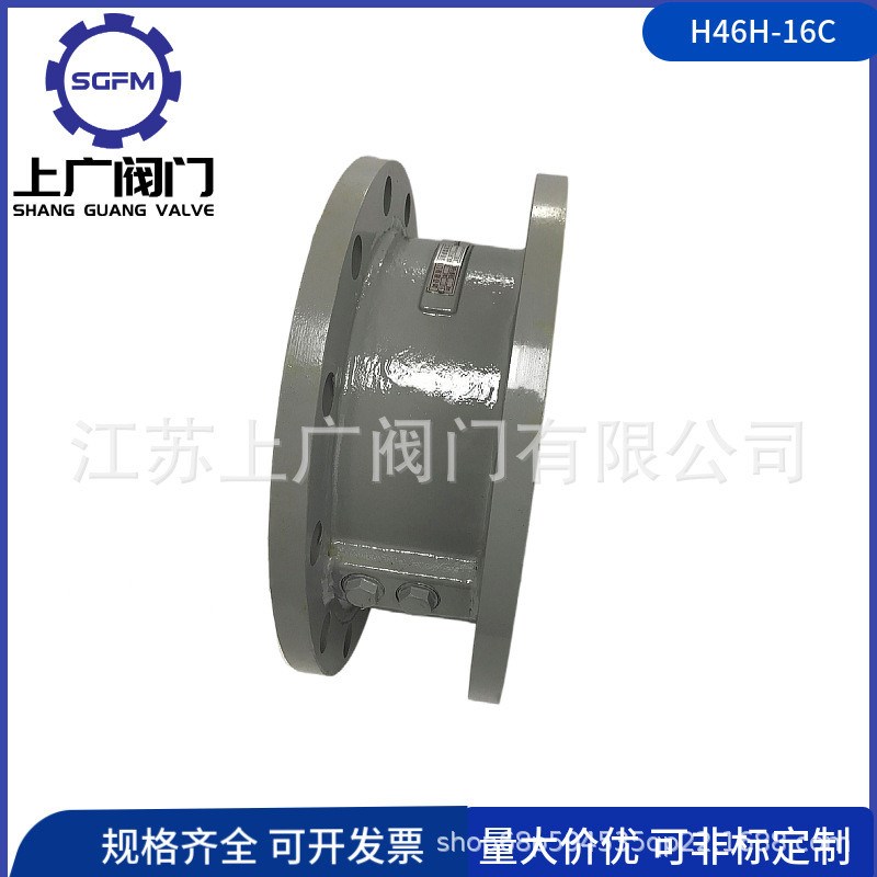 双瓣法兰止回阀 H46H-16C铸y钢法兰止回阀 H46H-16P旋启式止回阀