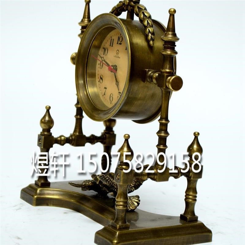 高档小骨架小座钟欧式上纯铜仿古董平F和法国西洋钟表鸽发条机械