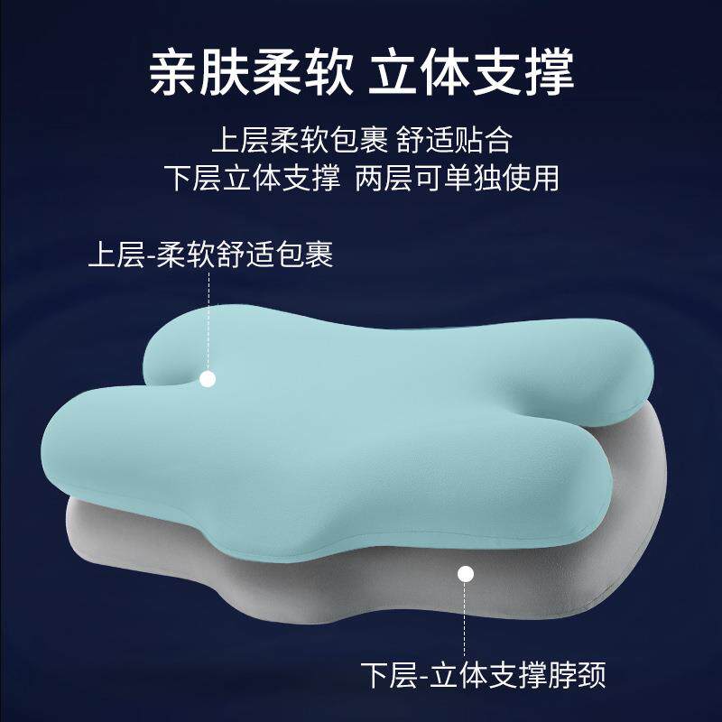 记忆棉新款长方形枕头单人双人四季通用双层枕睡觉专用助睡眠