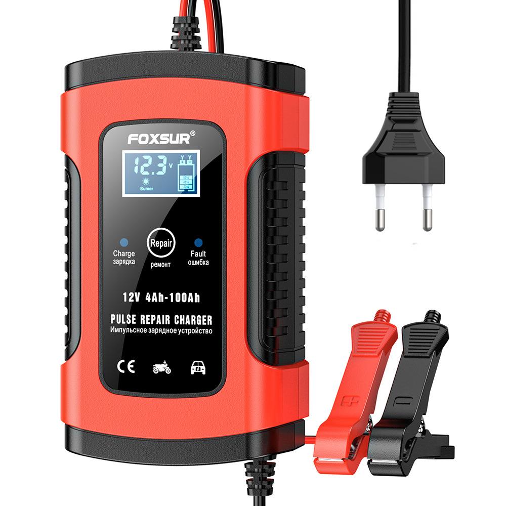 跨境 12V 电池充电器 铅酸电瓶智能充电器 干电池湿电池充电