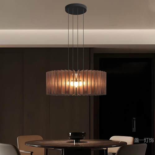 餐厅吊灯意式极简法式中古风餐桌圆形现代简约设计师创意艺术灯具