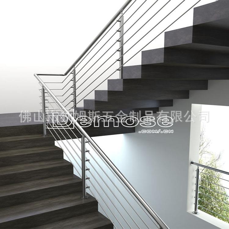 楼梯不锈钢拉丝栏杆 别墅家装楼梯护栏 楼梯栏杆 年底大促销出口