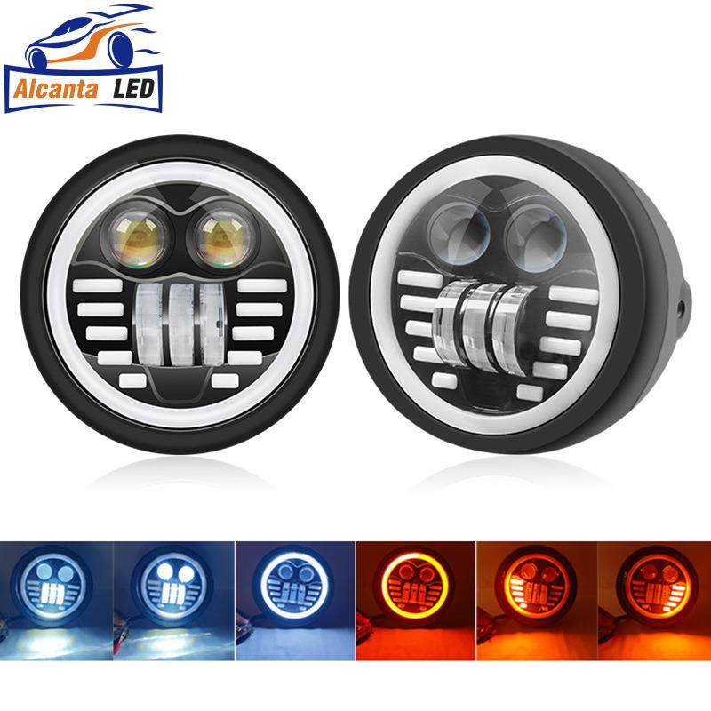 5.75英寸LED汽车大灯 牧马人摩托改装车灯圆形远近光前照车灯总成