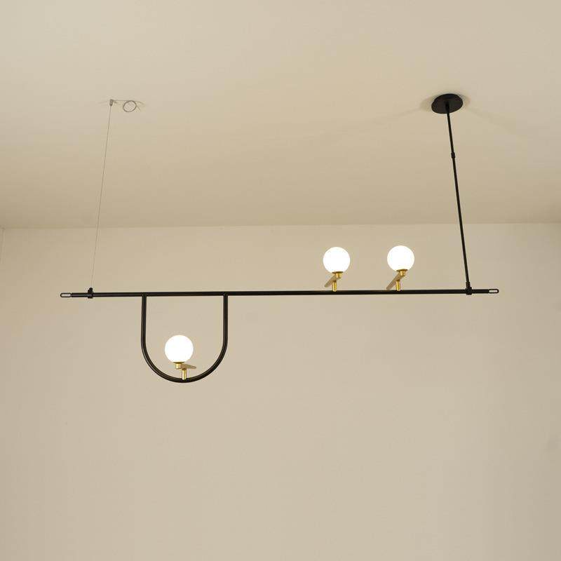 北欧餐厅吊灯创意个性长条灯现代简约餐桌饭厅吧台异形设计小鸟灯