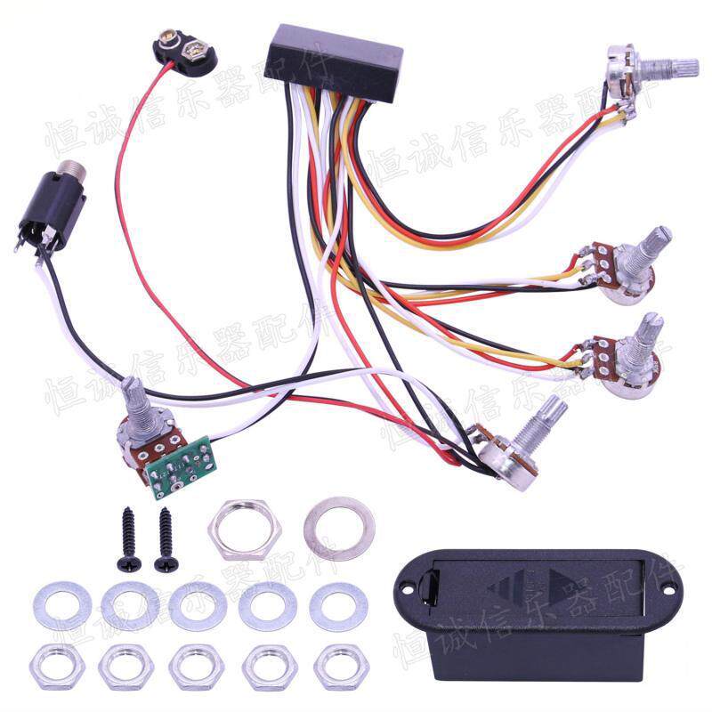 电贝斯拾音器线路 3段电贝斯电子电路电吉他贝司主动拾音器线路