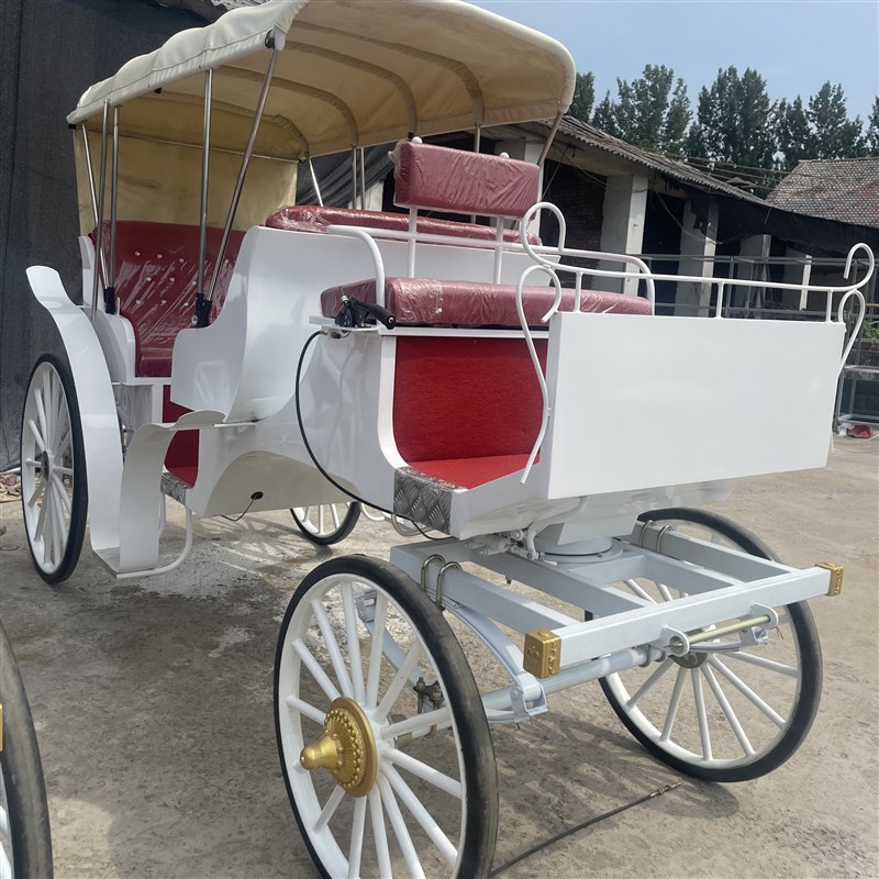 拉客马车三排欧式旅游观光车游览会展庄园接待婚庆可电动马车配件