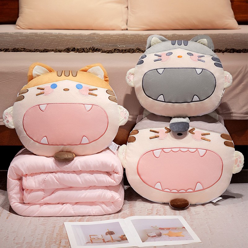 抱枕被子两用加厚办公室折叠午睡枕头毯子二合一沙发小靠枕汽车载
