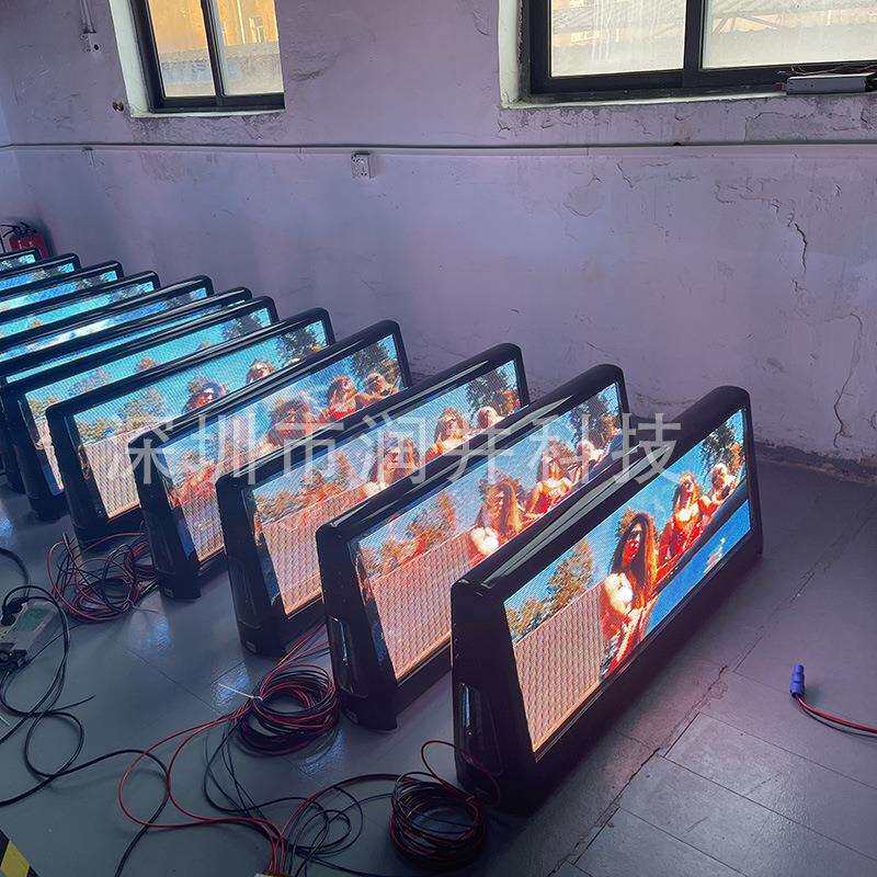 出口车载车顶LED屏幕 出租车led顶灯屏 led车载屏 小汽车LED顶灯