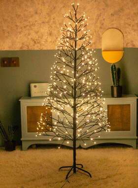 灯饰灯灯节圣诞直销网氛围LED红圣诞树款黑色款树源头节日跨