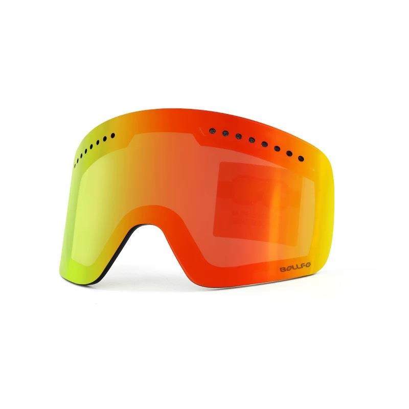 雪镜片磁吸柱面雪镜柱面滑雪镜单镜片双层防雾电镀片【单独镜片】