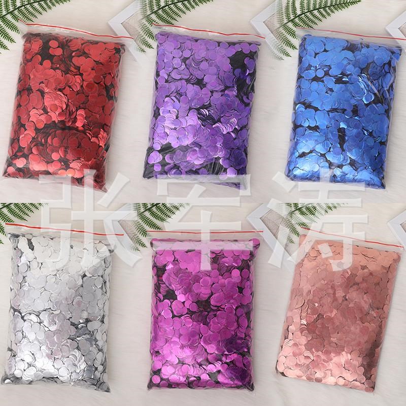 一公斤圆形e亮片波波球气球填充物金色银色派对装饰派对装饰品