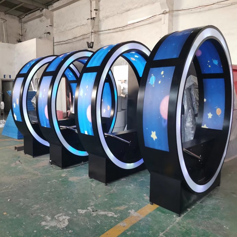 大型网红科技道具户外园林景观装D置发电单车动感能量环游乐设备