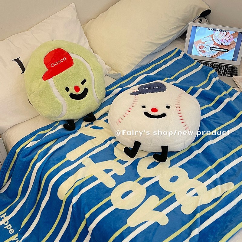 球球抱枕被e加厚空调毯靠枕二合一两用宿舍家用沙发车载新款午睡