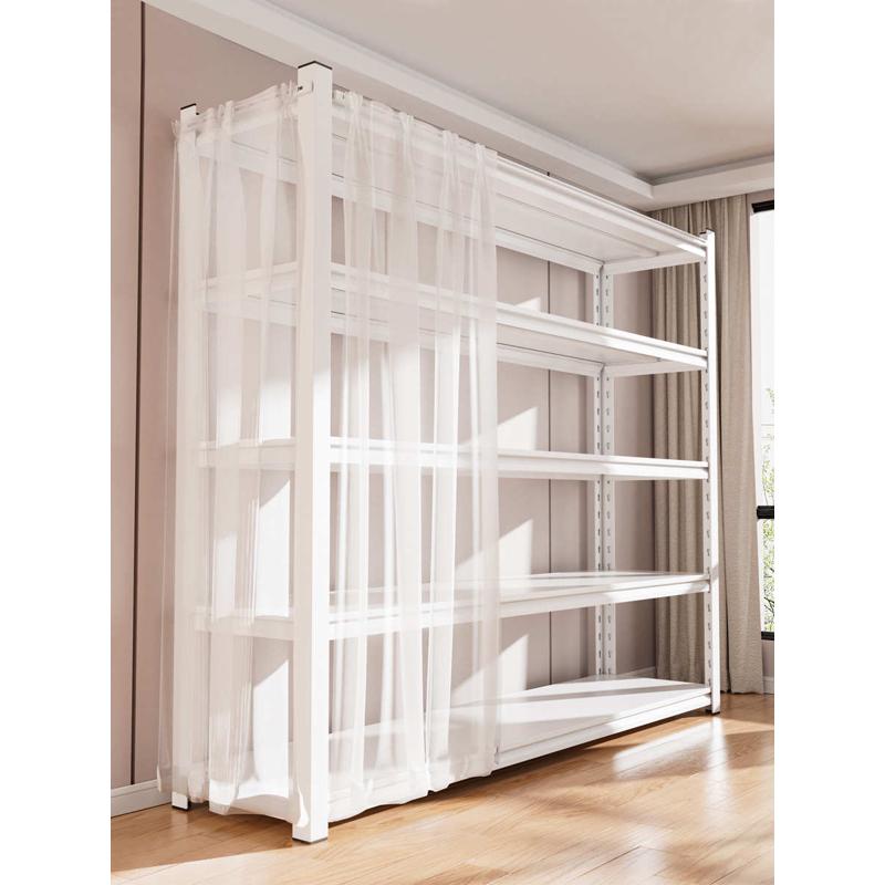 家用多层置物架阳台落q地储物架钢制仓储铁架杂物收纳架超市展示