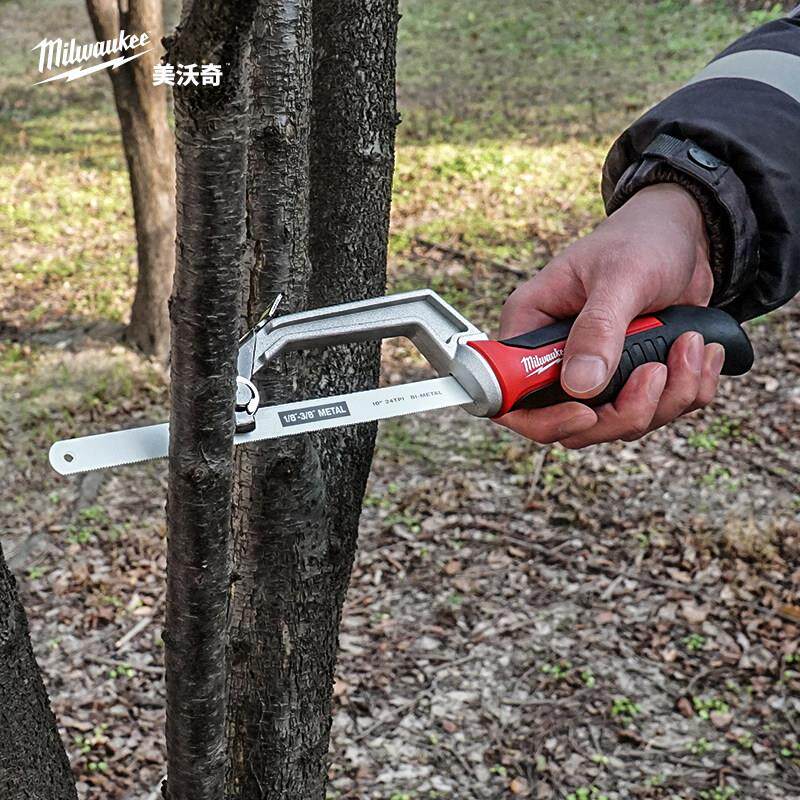 美沃奇milwaukee进口小手工锯钢锯锯子工具家用小型手持锯木头锯