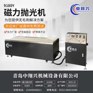 6KG管类长工件去毛刺抛光机设备 9180Y平移式 磁力抛光机双机组