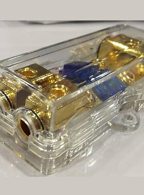 60 保险座二蓝色一汽车音响改装保险管 功放 胆保险一分二出A