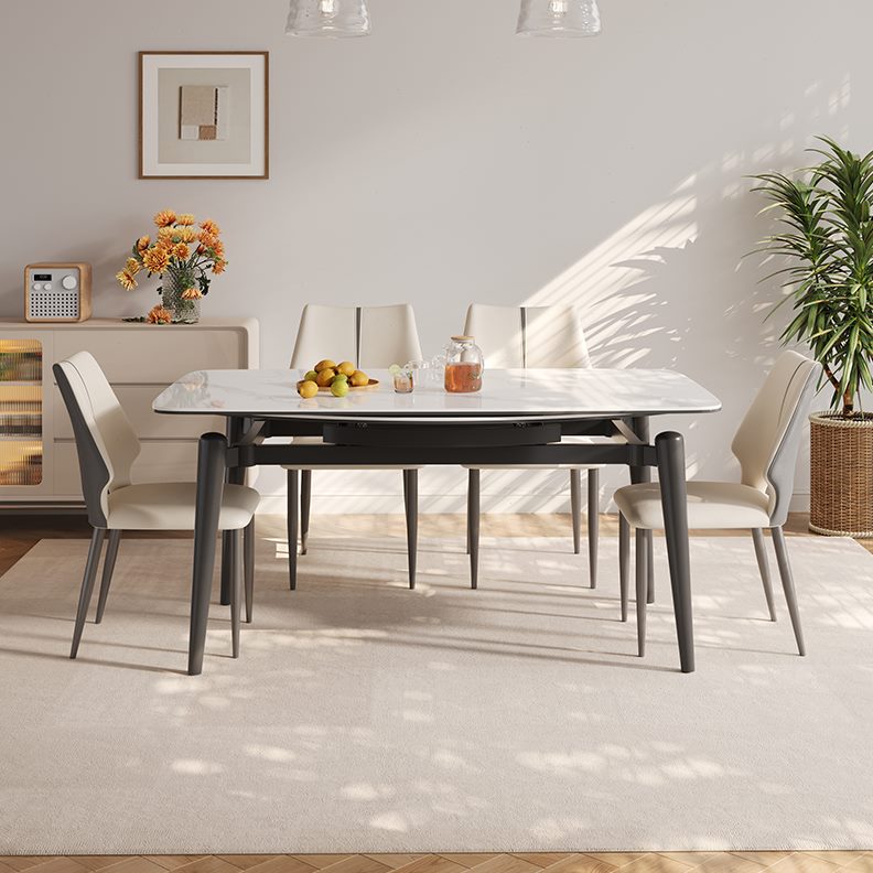 椅24现代简约小户型曼方圆两用餐桌新款全折叠岩板餐桌托组合帕沙