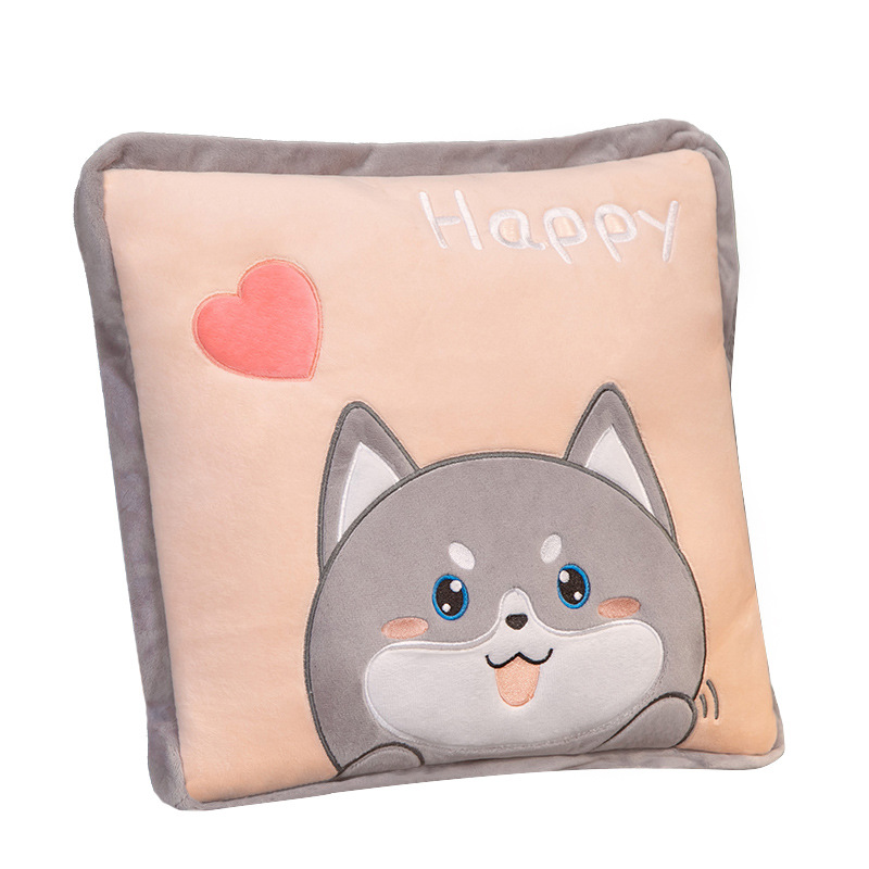 现货速发连身抱枕毯二p合一空调毯办公室午休被睡觉抱枕汽车靠加