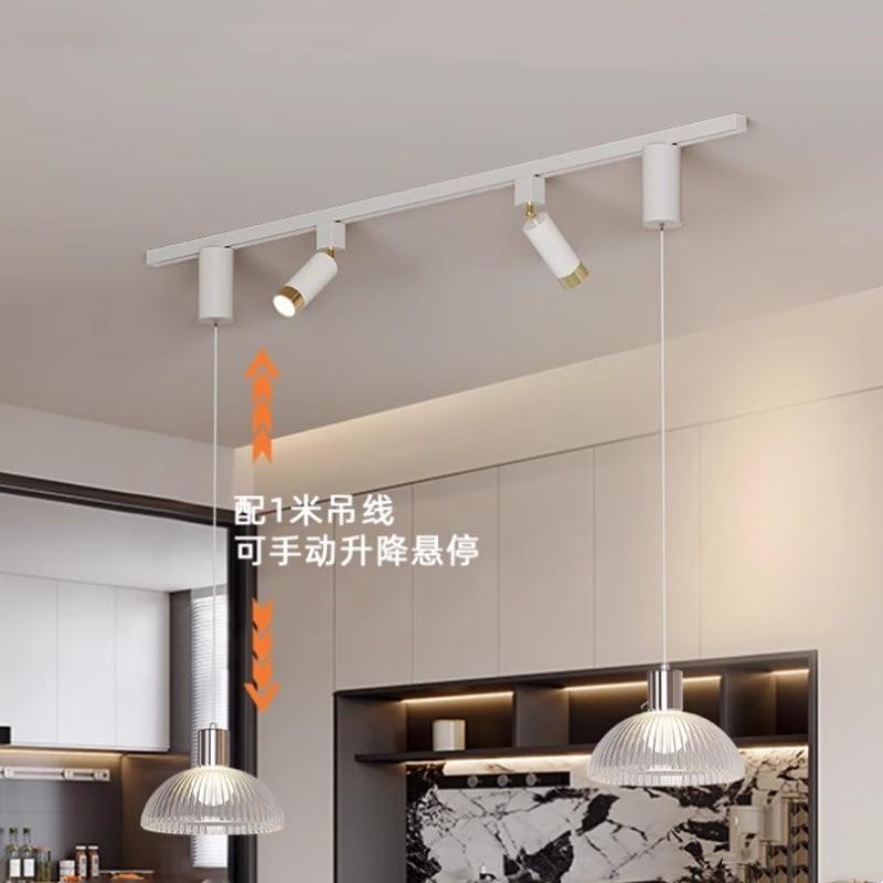 派米2025新款餐厅轨道吊灯 可悬浮升降可移位全光谱餐桌上方吊灯