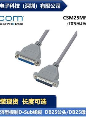 L-COM CSM25MF-1 经济型D-Sub线缆连接器 DB25公头/DB25母头 现货